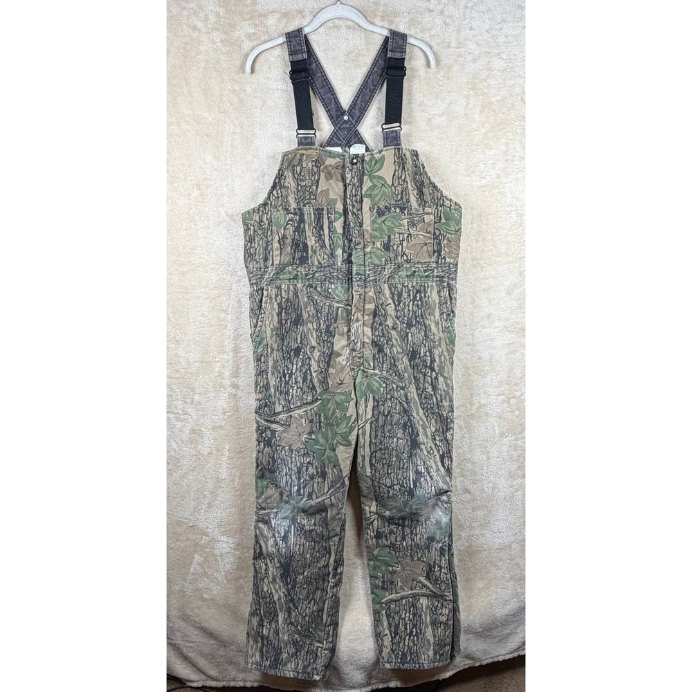 Walls Blizzard Pruf Camo Insulated Bib Overalls Waist 38-40 Made In USA Realtree
